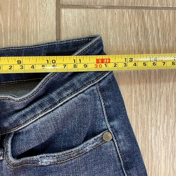 Judy Blue Wide Leg Crop Jeans 3/26 Raw Hem High Rise Stretch Denim Pants - Picture 7 of 12